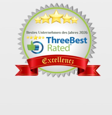 ThreeBest Rated Auszeichnung – Bestes Unternehmen des Jahres 2026, Excellence